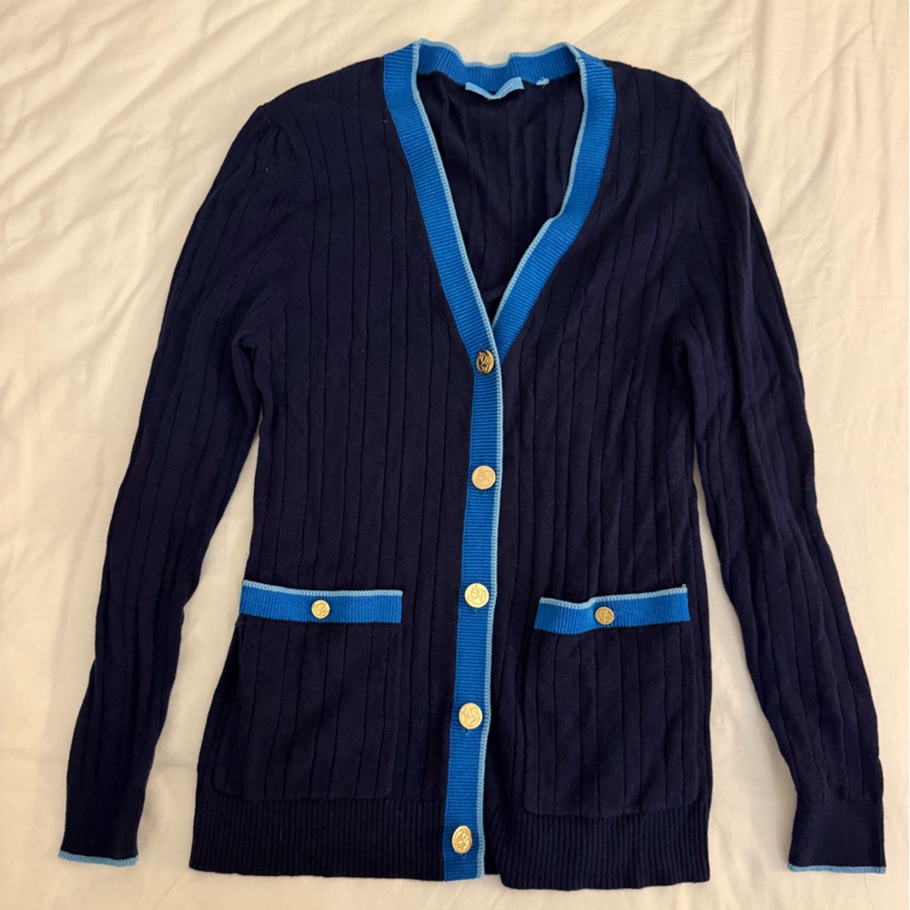 Draper James Navy Blue Cardigan